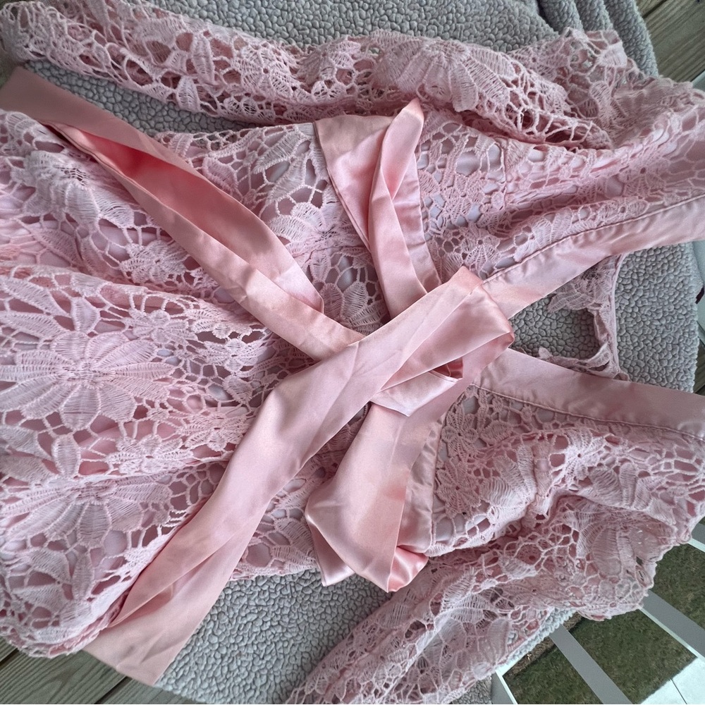 Chic Me Small Pink Lacey Dress NWT